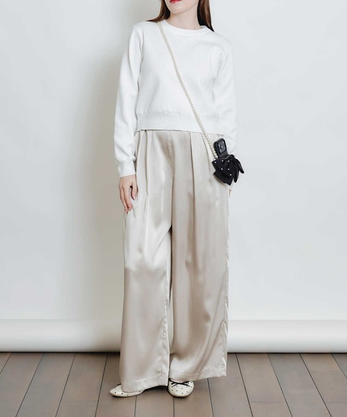 PICCIN(ピッチン)の「ヘミングサテンパンツ(その他パンツ・レディース・シャンパン/ピンク/ブラック・S/M)」の20枚目の写真