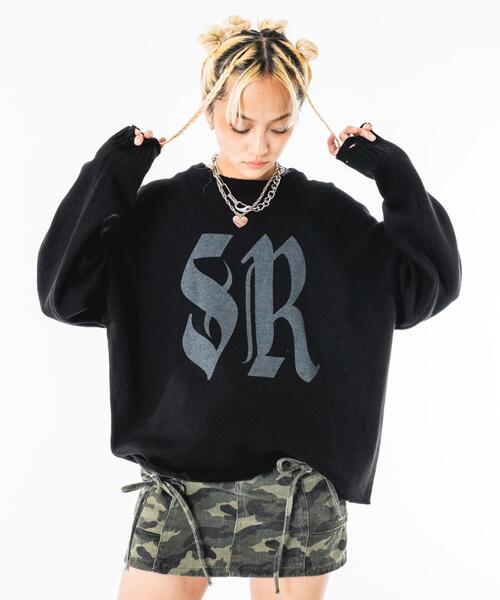 SHORT ROUND（ショートラウンド）の「SHORT ROUND/【26年春夏新作】ビッグロゴニットプルオーバー（ニット/セーター・メンズ・ブラック・LARGE/MEDIUM）」の15枚目の写真