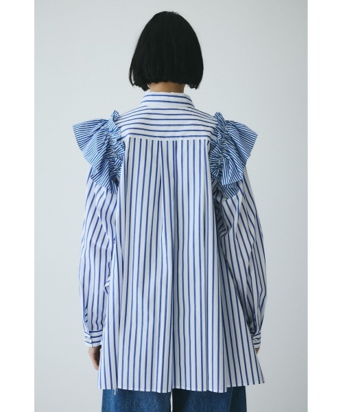 HeRIN.CYE(ヘリンドットサイ)の「Frill sleeve shirt フリルスリーブシャツ(シャツ/ブラウス・レディース・ベージュ系その他/ブルー系その他・FREE)」の3枚目の写真