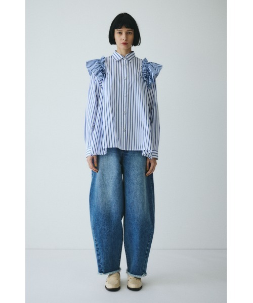HeRIN.CYE(ヘリンドットサイ)の「Frill sleeve shirt フリルスリーブシャツ(シャツ/ブラウス・レディース・ベージュ系その他/ブルー系その他・FREE)」の5枚目の写真