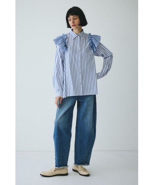 HeRIN.CYE(ヘリンドットサイ)の「Frill sleeve shirt フリルスリーブシャツ(シャツ/ブラウス・レディース・ベージュ系その他/ブルー系その他・FREE)」の6枚目の写真