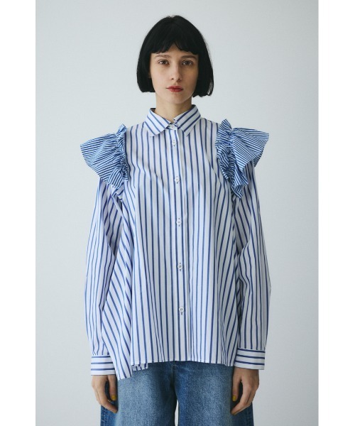HeRIN.CYE(ヘリンドットサイ)の「Frill sleeve shirt フリルスリーブシャツ(シャツ/ブラウス・レディース・ベージュ系その他/ブルー系その他・FREE)」の16枚目の写真