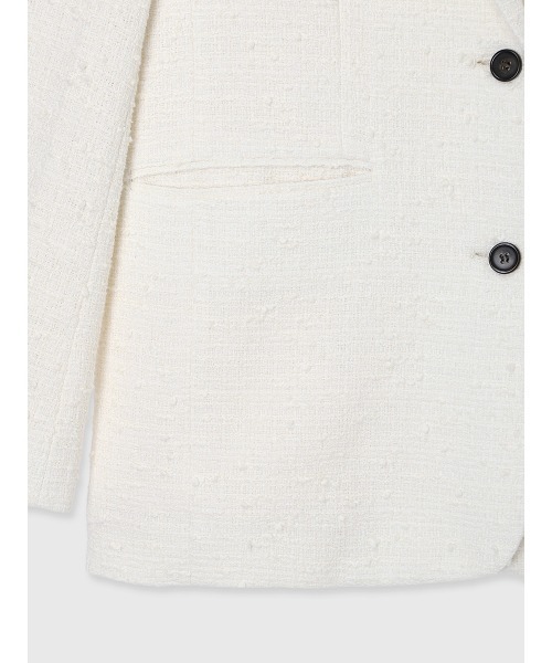 anuans（アニュアンス）の「ツイードシングルオーバージャケット（その他アウター・レディース・アイボリー・F）」の4枚目の写真