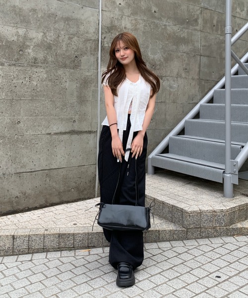 link lot(リンクロット)の「シアサッカーストライプタックイージーパンツ(その他パンツ・メンズ・ネイビー/ベージュ/ブラック・F)」の7枚目の写真