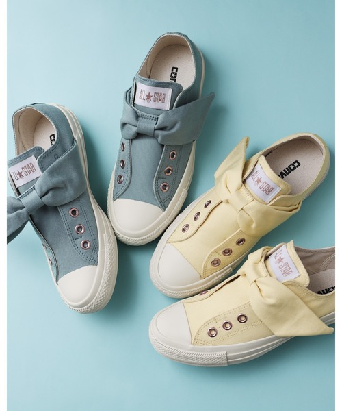 CONVERSE ALL STAR（コンバースオールスター）の「ALL STAR RIBBONSTRAP PG OX / オールスター　リボンストラップ　ＰＧ　ＯＸ（スニーカー・レディース・クリーム・6/5.5/5/4.5/4/3.5/3）」の3枚目の写真