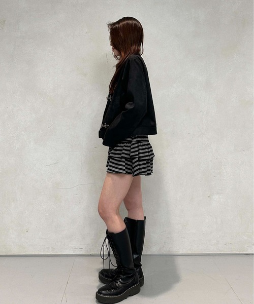 sedacle girl(セダクルガール)の「ボーダーミニスカート(スカート・レディース・ブラック・FREE)」の9枚目の写真