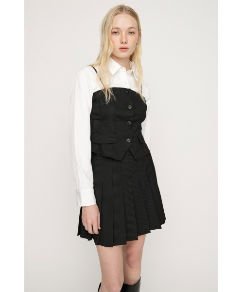SLY（スライ）の「SIMPLY MINI PLEATS SKORT シンプリーミニプリーツスコート 春服（スカート・レディース・ブラック/グレー・2/1）」の17枚目の写真