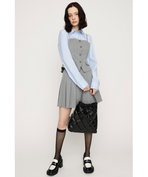 SLY（スライ）の「SIMPLY MINI PLEATS SKORT シンプリーミニプリーツスコート 春服（スカート・レディース・ブラック/グレー・2/1）」の10枚目の写真