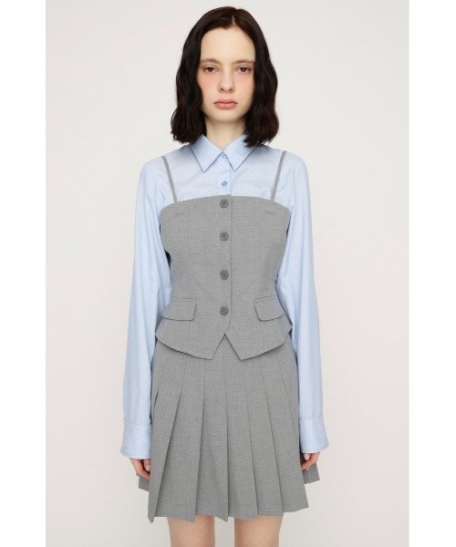 SLY（スライ）の「SIMPLY MINI PLEATS SKORT シンプリーミニプリーツスコート 春服（スカート・レディース・ブラック/グレー・2/1）」の12枚目の写真