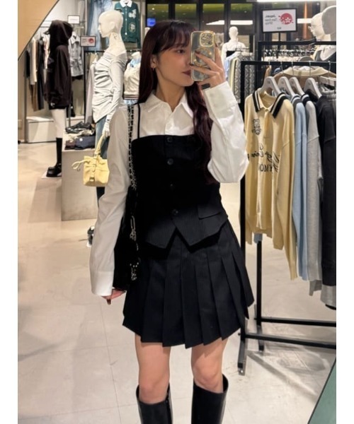 SLY（スライ）の「SIMPLY MINI PLEATS SKORT シンプリーミニプリーツスコート 春服（スカート・レディース・ブラック/グレー・2/1）」の22枚目の写真