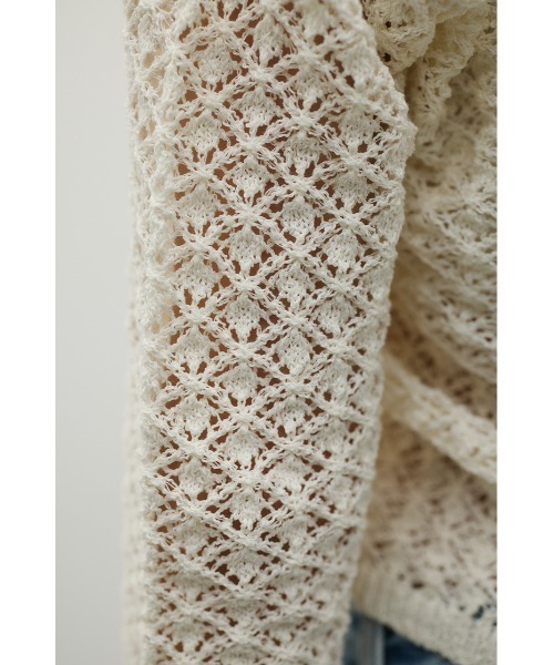STYLEMIXER（スタイルミキサー）の「アイレットレースフーディー（ニット/セーター・レディース・レッド/アイボリー/ブラック・FREE）」の14枚目の写真