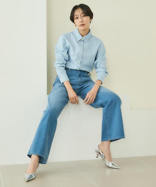 UNTITLED（アンタイトル）の「【新作デニム/快適に美シルエット見せ】MAKE×DENIM WIDE（デニムパンツ・レディース・ブルー/ブルー系その他・00/01/02/03/04/42/44/46/48/50）」の4枚目の写真