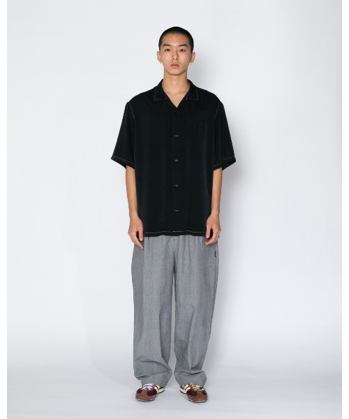 APPLEBUM（アップルバム）の「Feminish Satin Aloha Shirt（Tシャツ/カットソー・メンズ・ブルー/ブラック・MEDIUM/LARGE/X-LARGE）」の3枚目の写真