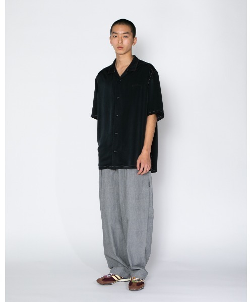 APPLEBUM（アップルバム）の「Feminish Satin Aloha Shirt（Tシャツ/カットソー・メンズ・ブルー/ブラック・MEDIUM/LARGE/X-LARGE）」の4枚目の写真