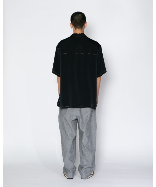 APPLEBUM（アップルバム）の「Feminish Satin Aloha Shirt（Tシャツ/カットソー・メンズ・ブルー/ブラック・MEDIUM/LARGE/X-LARGE）」の6枚目の写真