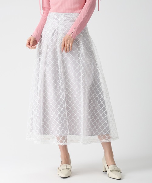 MISCH MASCH(ミッシュマッシュ)の「2026春夏新作 スパンコール刺繍スカート(スカート・レディース・アイボリー/グレー・S/M)」の12枚目の写真