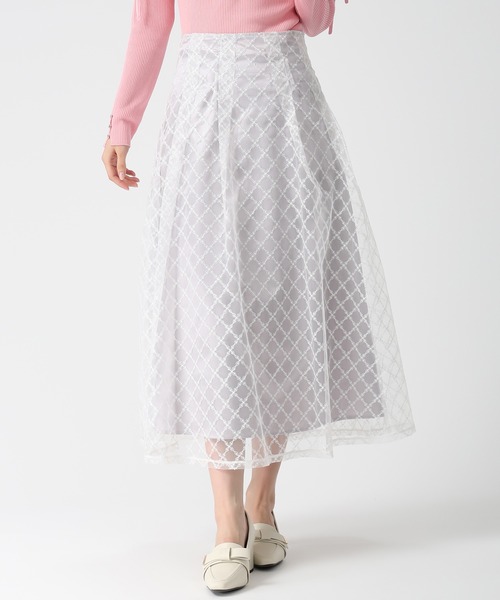 MISCH MASCH(ミッシュマッシュ)の「2026春夏新作 スパンコール刺繍スカート(スカート・レディース・アイボリー/グレー・S/M)」の18枚目の写真
