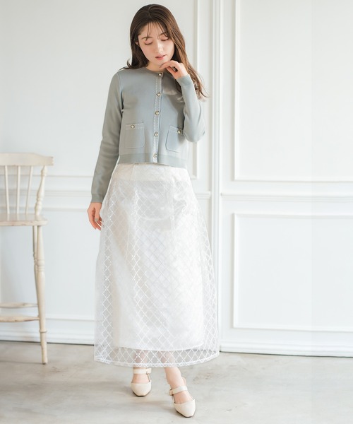 MISCH MASCH(ミッシュマッシュ)の「2026春夏新作 スパンコール刺繍スカート(スカート・レディース・アイボリー/グレー・S/M)」の20枚目の写真