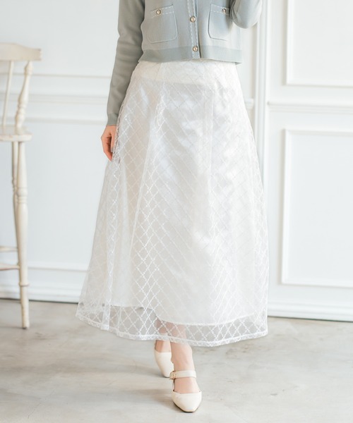 MISCH MASCH(ミッシュマッシュ)の「2026春夏新作 スパンコール刺繍スカート(スカート・レディース・アイボリー/グレー・S/M)」の21枚目の写真