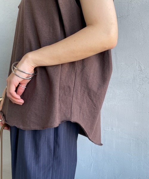 AMERICANA（アメリカーナ）の「【WEB先行予約】[Americana/アメリカーナ] 別注 Americana バックロゴ ラウンドヘムプリントTシャツ（Tシャツ/カットソー・レディース・ブラウン/ホワイト/スミクロ・ONE SIZE）」の21枚目の写真