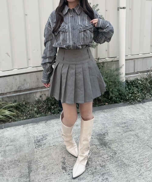 nemne store(ネンネストア)の「チェックリボンレースptブラウス(シャツ/ブラウス・レディース・ブラック系/ブラウン系/サックスブルー系・SMALL/MEDIUM)」の7枚目の写真