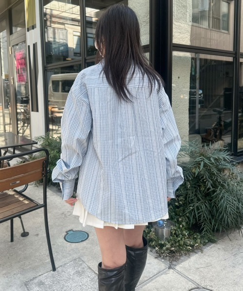 nemne store(ネンネストア)の「チェックリボンレースptブラウス(シャツ/ブラウス・レディース・ブラック系/ブラウン系/サックスブルー系・SMALL/MEDIUM)」の13枚目の写真