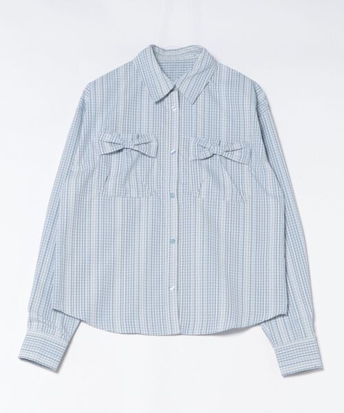 nemne store(ネンネストア)の「チェックリボンレースptブラウス(シャツ/ブラウス・レディース・ブラック系/ブラウン系/サックスブルー系・SMALL/MEDIUM)」の9枚目の写真