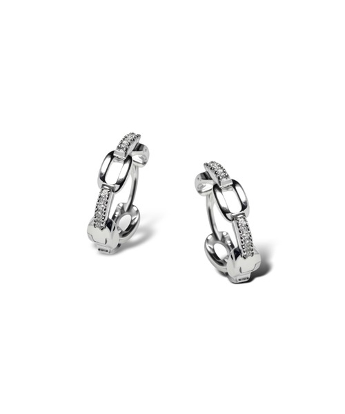 Lyvi（ライビィ）の「Contour Mini Hoop Pierce / 金属アレルギー対応（ピアス（両耳用）・レディース・シルバー/ゴールド・FREE）」の5枚目の写真