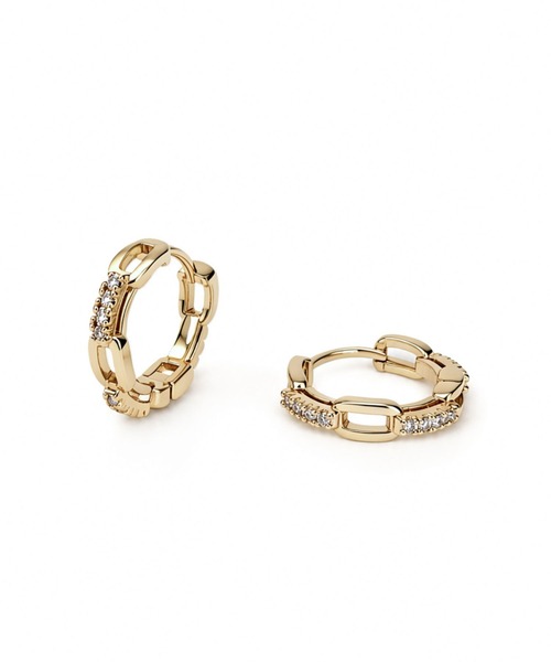 Lyvi（ライビィ）の「Contour Mini Hoop Pierce / 金属アレルギー対応（ピアス（両耳用）・レディース・シルバー/ゴールド・FREE）」の10枚目の写真