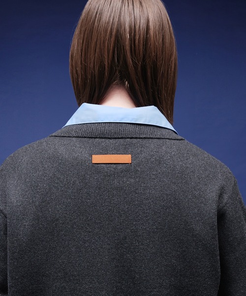 selle glant（セレグランテ）の「HIGHGAGE ZIP KNIT SHIRT/ハイゲージジップニットシャツ（ニット/セーター・メンズ・ダークグレー/ブルー/ブラック・LARGE/MEDIUM/SMALL）」の7枚目の写真