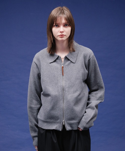 HIGHGAGE ZIP KNIT SHIRT/ハイゲージジップニットシャツ（ニット