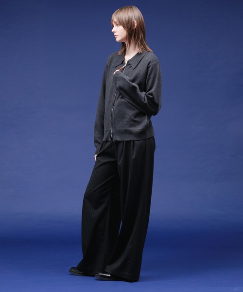 selle glant（セレグランテ）の「HIGHGAGE ZIP KNIT SHIRT/ハイゲージジップニットシャツ（ニット/セーター・メンズ・ダークグレー/ブルー/ブラック・LARGE/MEDIUM/SMALL）」の17枚目の写真