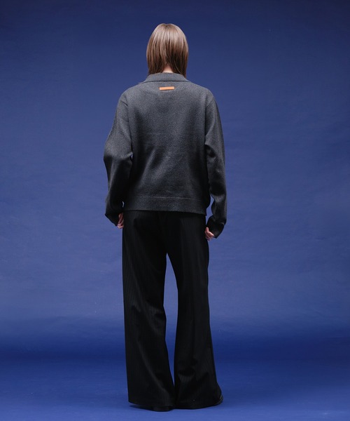 selle glant（セレグランテ）の「HIGHGAGE ZIP KNIT SHIRT/ハイゲージジップニットシャツ（ニット/セーター・メンズ・ダークグレー/ブルー/ブラック・LARGE/MEDIUM/SMALL）」の18枚目の写真