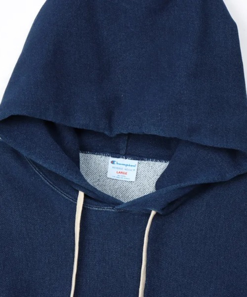 Champion(チャンピオン)の「Champion/チャンピオン/REVERSE WEAVE HOODED SWEATSHIRTS(パーカー・メンズ・ブラック/インディゴブルー・L/M/XL)」の4枚目の写真
