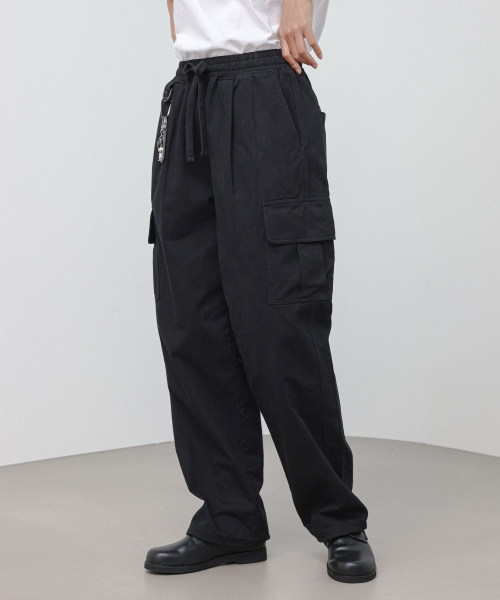 MODERMENT（モダーメント）の「[コットンver] セミワイドストリングカーゴパンツ [ブラック]（その他パンツ・レディース・その他・LARGE/MEDIUM/X-LARGE）」の2枚目の写真