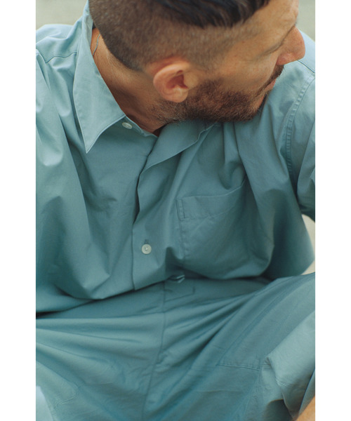 CURRENTAGE(カレンテージ)の「Typewriter Shirt Blouson(MEN'S)(シャツ/ブラウス・メンズ・グリーン/ブラウン/ブルー・3/4)」の1枚目の写真