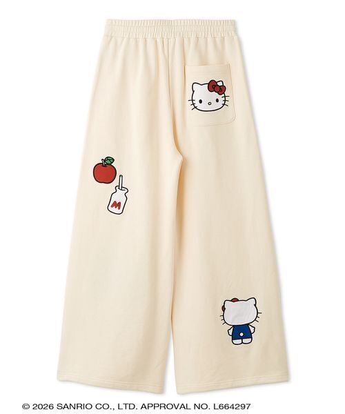 sanrio house(サンリオハウス)の「アップリケスウェットパンツ(スウェットパンツ・レディース・グレー/チャコールグレー/アイボリー/ラベンダー・F)」の15枚目の写真