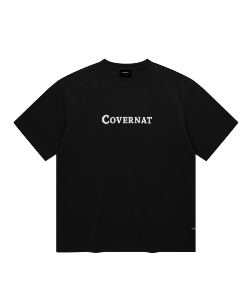 COVERNAT(カバーナット)の「センターロゴTシャツ ブラック(Tシャツ/カットソー・レディース・その他・SMALL/MEDIUM/LARGE/X-LARGE/XX-LARGE/X-SMALL)」の1枚目の写真