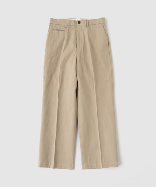 MATSUFUJI(マツフジ)の「【MATSUFUJI/マツフジ】CL Wide Trousers(スラックス・メンズ・ベージュ/ブラック・3/2)」の2枚目の写真