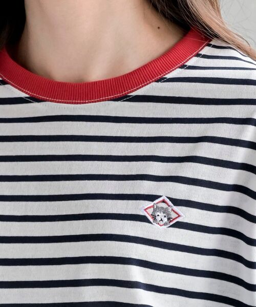 rps（アールピーエス）の「ワンポイント刺繍ボーダー配色カットソー（Tシャツ/カットソー・レディース・ネイビー/オフホワイト/ホワイト系その他2・フリー）」の19枚目の写真