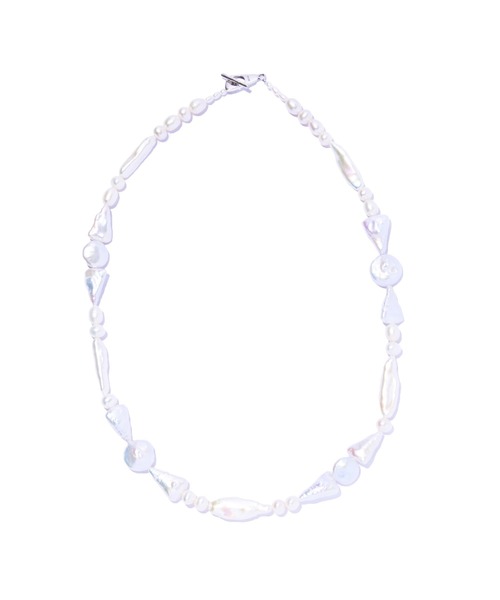 IRIS47（イリスフォーセブン）の「【IRIS 47】mozaic pearl necklace/モザイク パール ネックレス（ネックレス・レディース・ホワイト・FREE）」の2枚目の写真