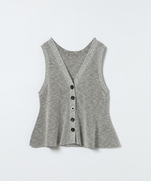 JEANASIS | 14Gペプラムニットベスト/672059(ベスト)