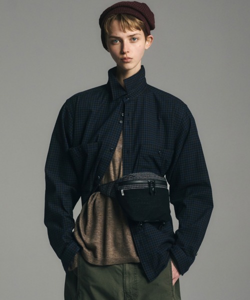 BAL（バル）の「DOUBLE POCKET WORK SHIRT（シャツ/ブラウス・メンズ・グレー/ブラウン/チェック/チャコール・3/2/1）」の4枚目の写真