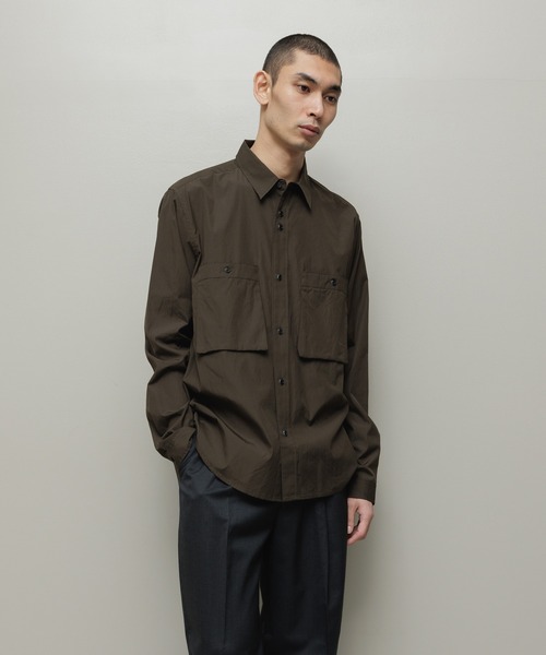 BAL（バル）の「DOUBLE POCKET WORK SHIRT（シャツ/ブラウス・メンズ・グレー/ブラウン/チェック/チャコール・3/2/1）」の9枚目の写真