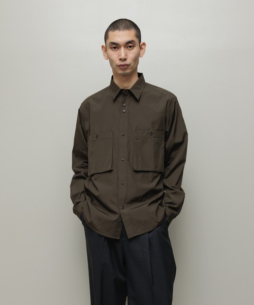 BAL（バル）の「DOUBLE POCKET WORK SHIRT（シャツ/ブラウス・メンズ・グレー/ブラウン/チェック/チャコール・3/2/1）」の8枚目の写真
