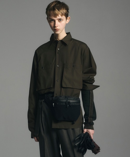 BAL（バル）の「DOUBLE POCKET WORK SHIRT（シャツ/ブラウス・メンズ・グレー/ブラウン/チェック/チャコール・3/2/1）」の7枚目の写真