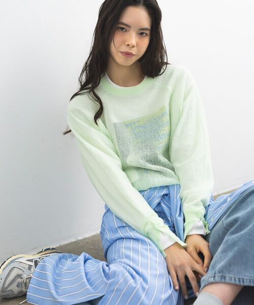 CRAFT STANDARD BOUTIQUE（クラフトスタンダードブティック）の「アートライクプリントロンTee（Tシャツ/カットソー・レディース・グレー/オフホワイト/マルチ・FREE）」の16枚目の写真