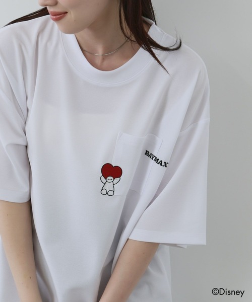 Disney(ディズニー)の「【Disney】ベイマックスポケット刺繍Tシャツ(Tシャツ/カットソー・メンズ・ホワイト/ブラック・XL/L/M/S)」の8枚目の写真