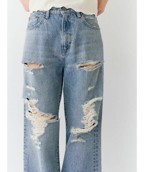 Ungrid（アングリッド）の「クラッシュデザインストレートデニム（デニムパンツ・レディース・ブルー・26inch/25inch/24inch）」の8枚目の写真