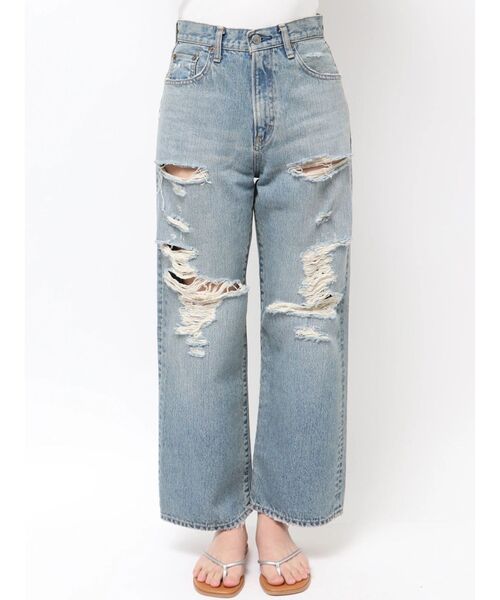 Ungrid（アングリッド）の「クラッシュデザインストレートデニム（デニムパンツ・レディース・ブルー・26inch/25inch/24inch）」の12枚目の写真